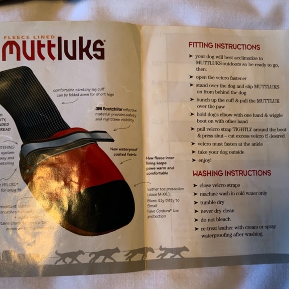 Muttluks Fleece Lined Dog Boots (XXX-Lg) - Picture 4 of 16